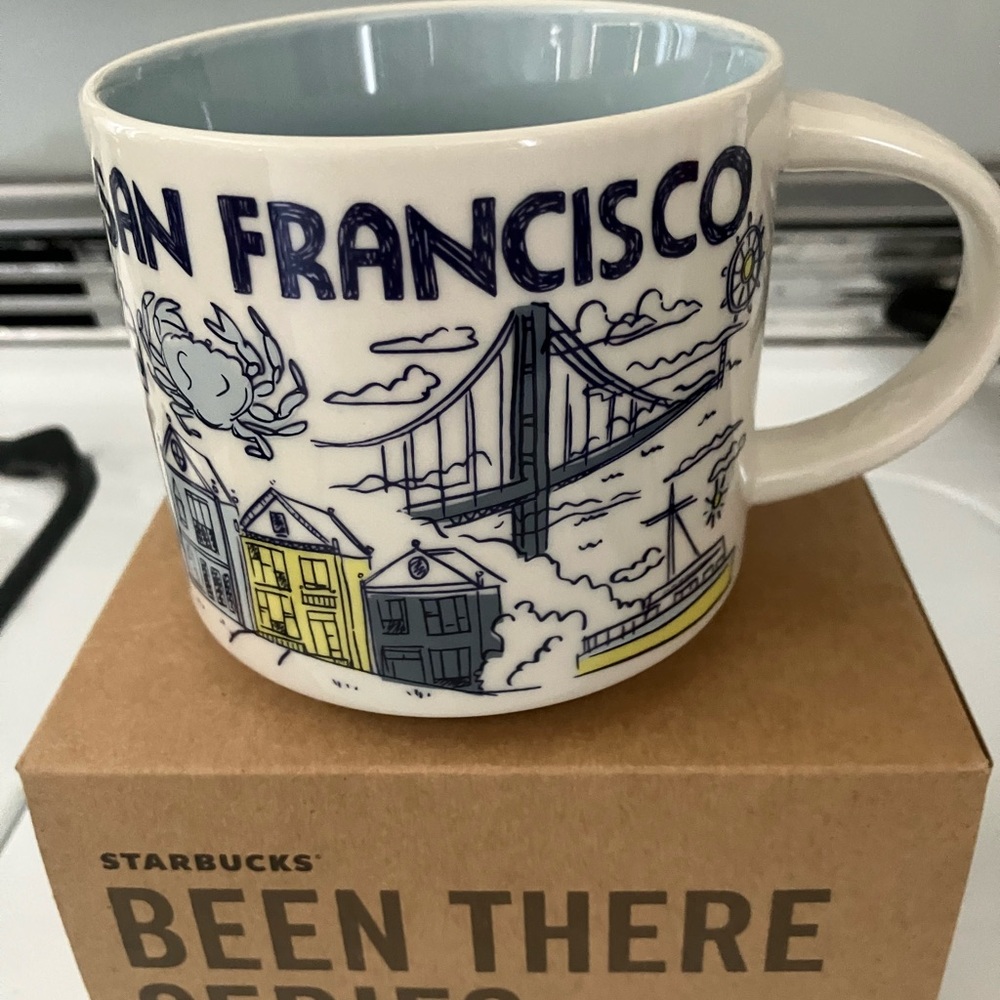 Starbucks San Francisco Mug - White and Baby blue